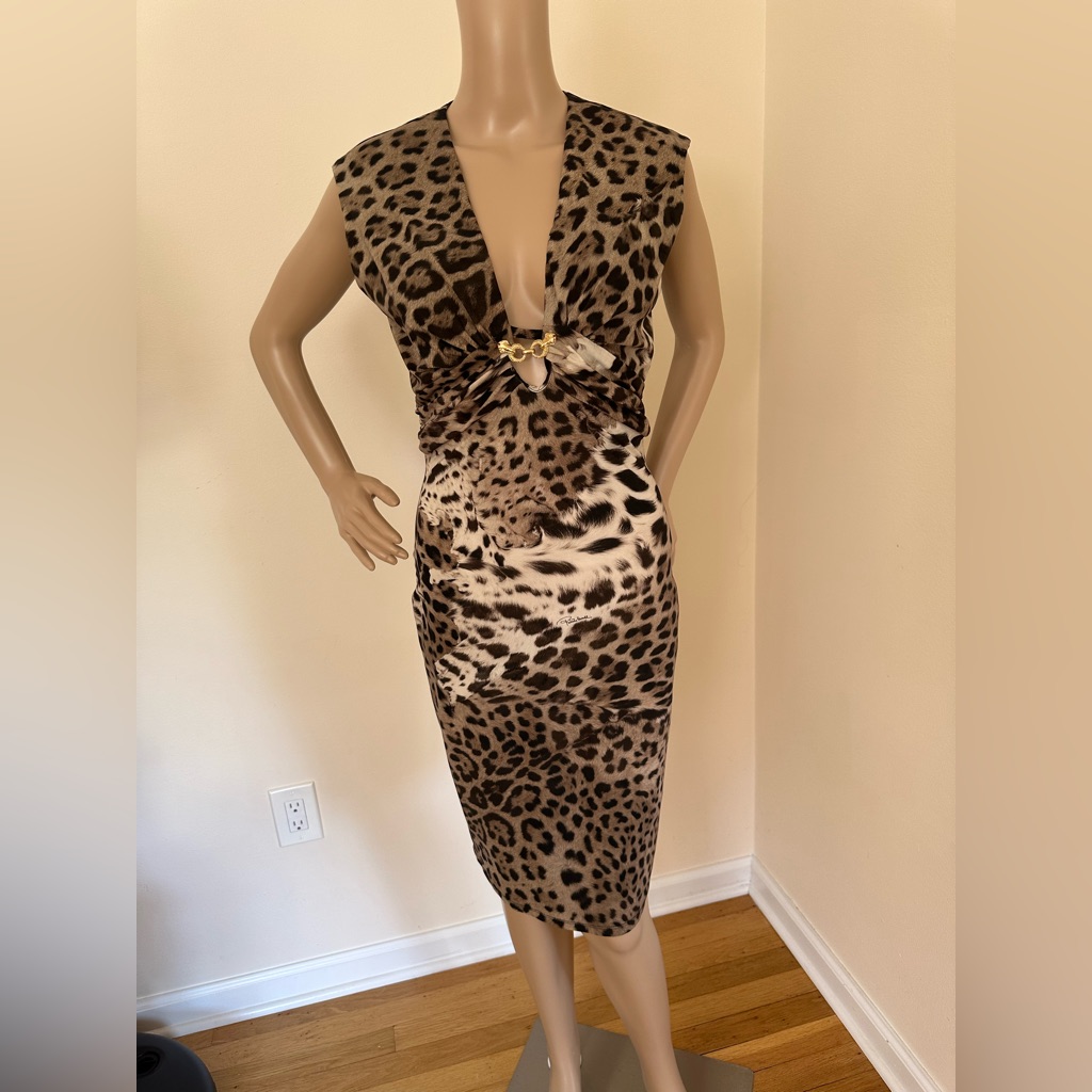 Just Cavalli - Roberto Cavalli Animal Print Bodycon Dress Size 42
